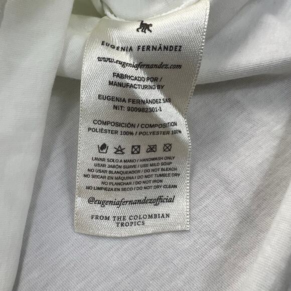 Eugenia Fernandez White Ruffle Shoulder Top - Picture 7 of 7